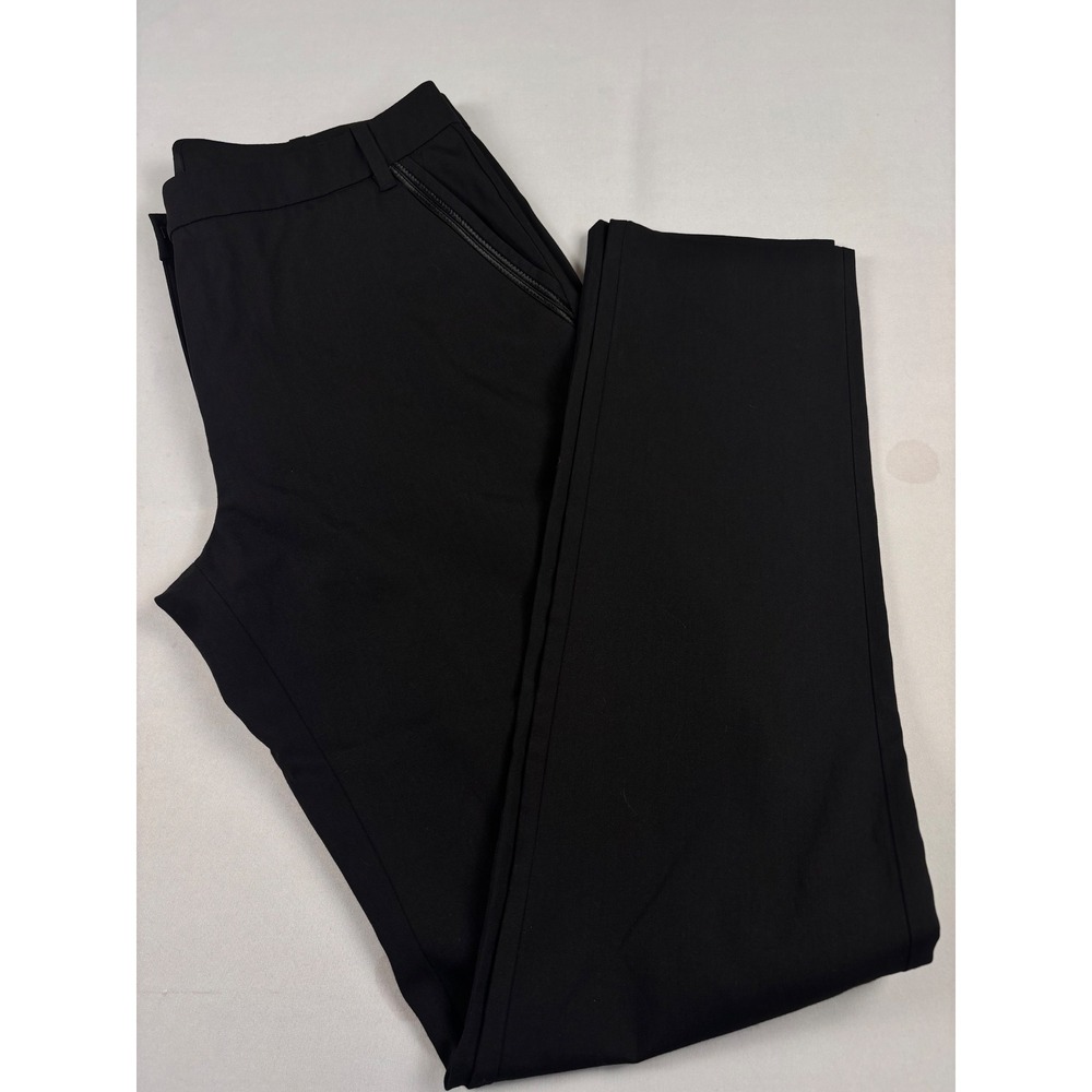 IKKS Women Black Tailored Trousers Minimalist Quiet Luxury Work Pants S